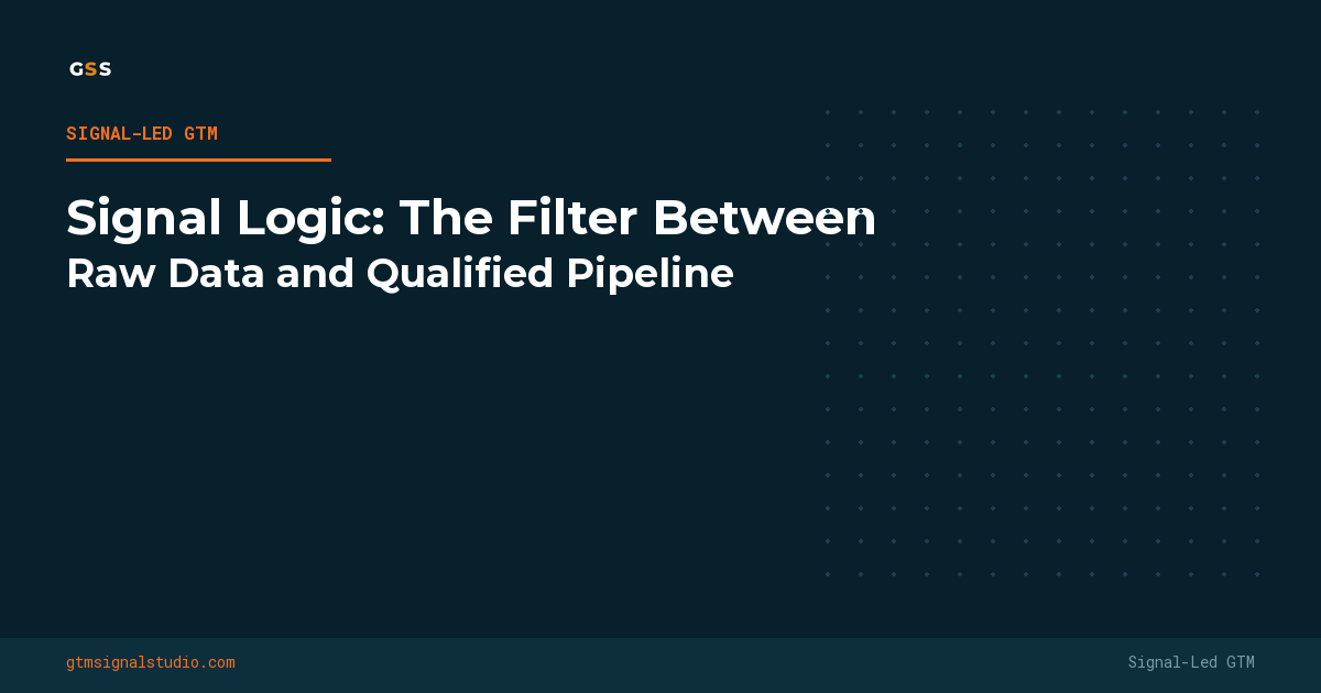 Signal Logic: The Filter Between Raw Data and Qualified Pipeline