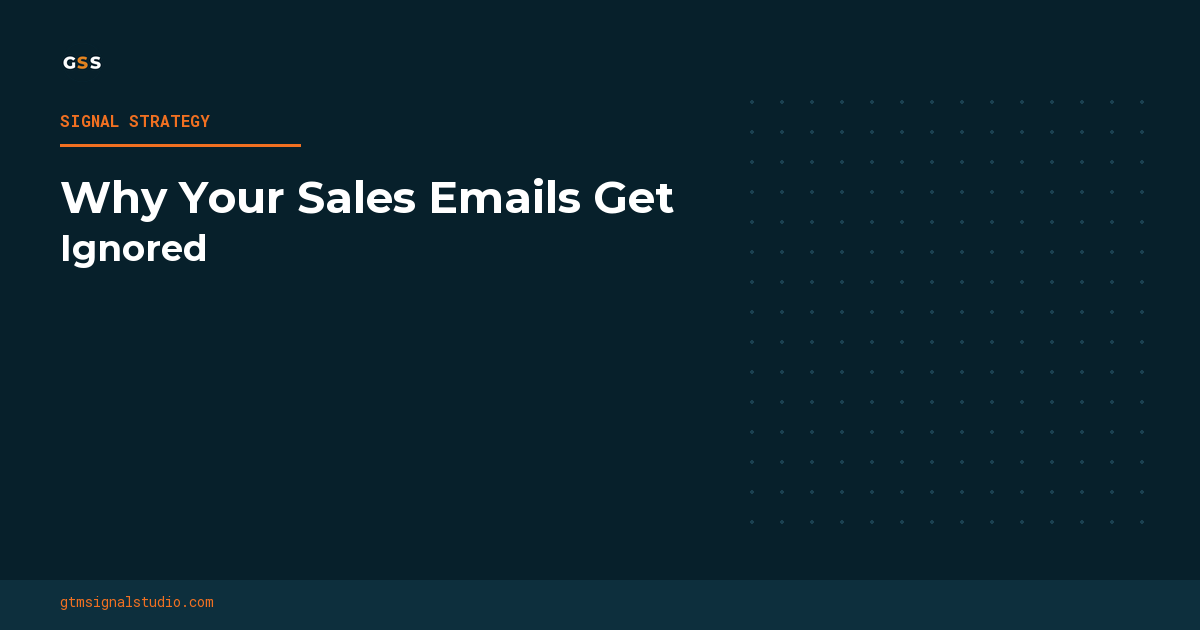 Why Your Sales Emails Get Ignored (It's Not What You Think)